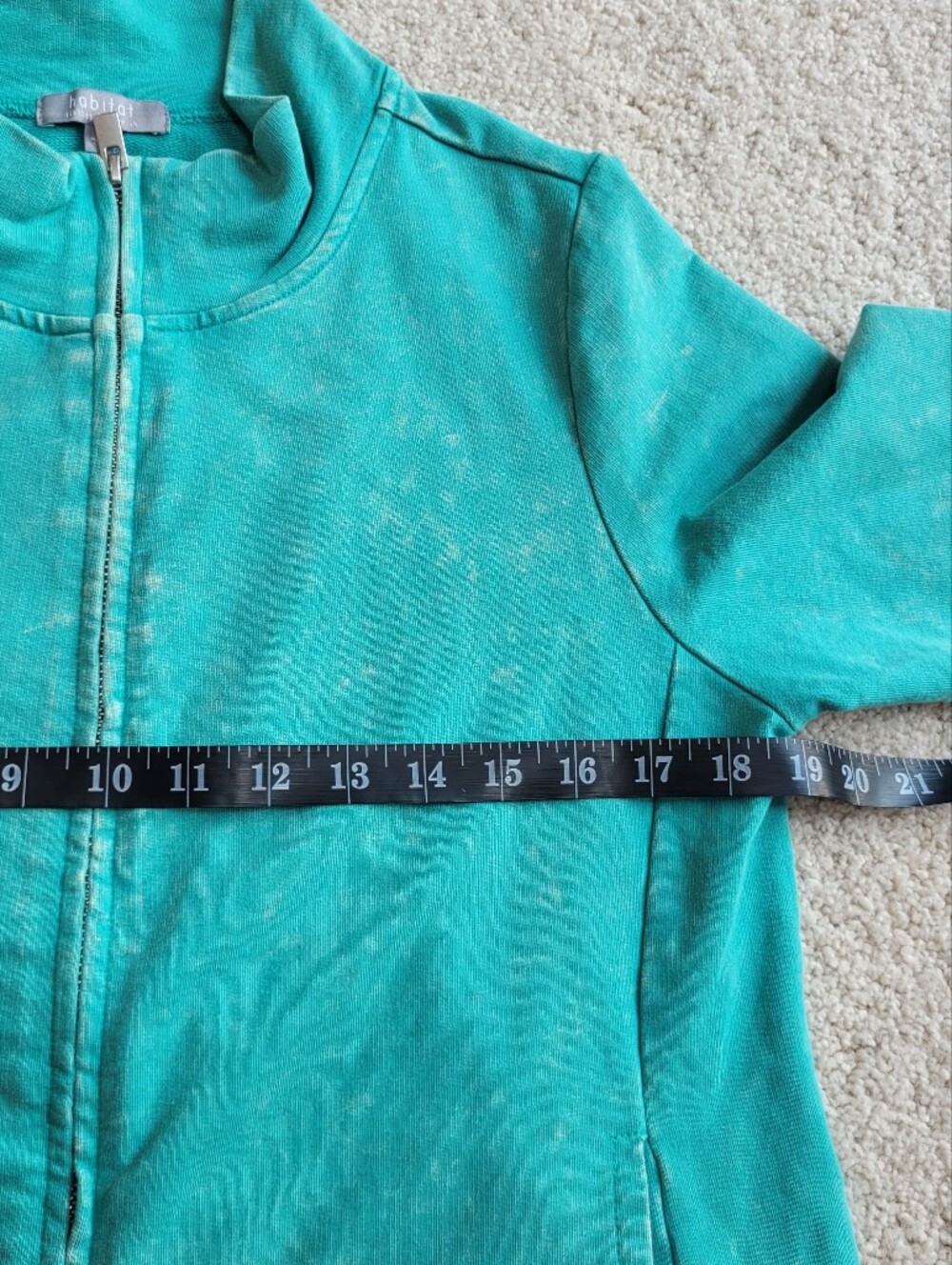 Habitat Clothes to Live In Turquoise River Wash Terry Chill Jacket Size S - Picture 8 of 11